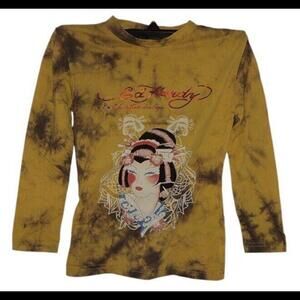 Ed Hardy Christian Audigier Kids Shirt Long Sleeve Y2K Size 4/5 NEW W/OUT TAGS
